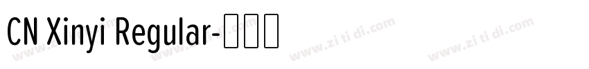 CN Xinyi Regular字体转换